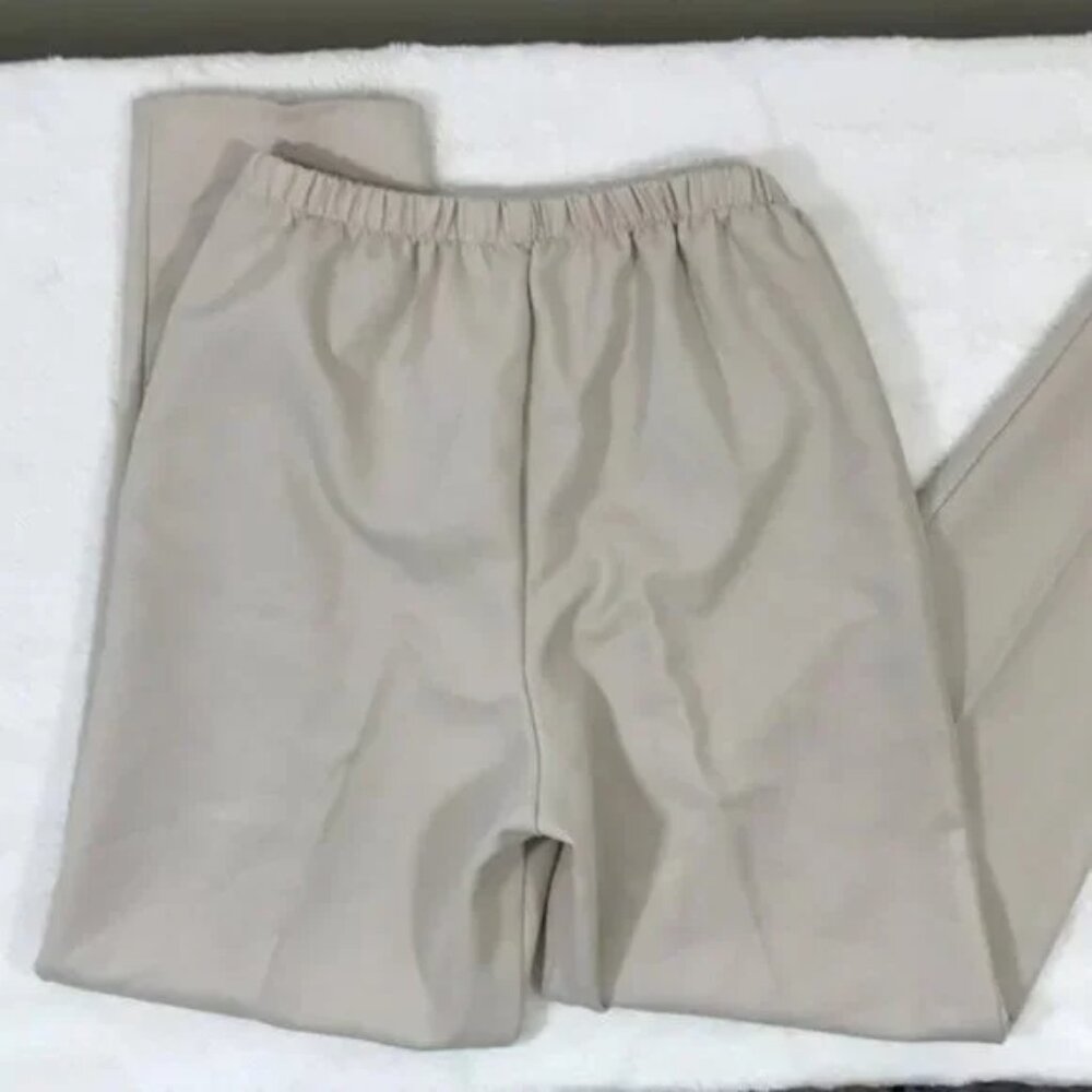 Vintage High Waist Pull On Pants Tan Size 8 M